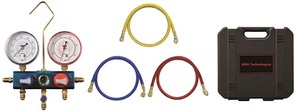ボールバルブマニホールド<br>(90cmスタンダードホースセット)<br>114-MHK<br>￥35,000(税抜)