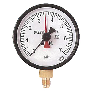 フレアタイプ圧力計(1/4フレア)<br>AF7570<br>￥9,800(税抜)