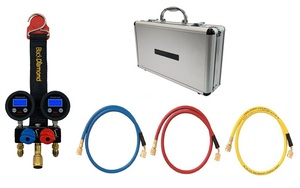 2バルブデジタルマニホールド(スタンダードホースセット)DM-100SS【廃