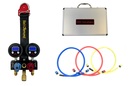 サイトグラス付ダブルデジタル<br>ミニマニホールド<br>ロータリーホースセット<br>DSGM-SR<br>￥70,000(税抜)